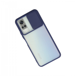 Vivo Y53s Kılıf Palm Buzlu Kamera Sürgülü Silikon - Lacivert Vivo Y53s Kılıf Palm Buzlu Kamera Sürgülü Silikon - Lacivert