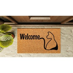 Kapı Önü Paspası Özel Tasarım Koko Model Welcome Kedi PK-1594 Kapı Önü Paspası Özel Tasarım Koko Model Welcome Kedi PK-1594