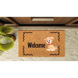 Kapı Önü Paspası Özel Tasarım Koko Model Welcome Köpek PK-1595 Kapı Önü Paspası Özel Tasarım Koko Model Welcome Köpek PK-1595