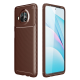 Xiaomi Mi 10t Lite Kılıf Auto Focus Karbon Kapak - Kahverengi