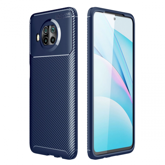 Xiaomi Mi 10t Lite Kılıf Auto Focus Karbon Kapak - Lacivert