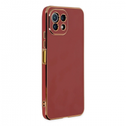 Xiaomi Mi 11 Lite Kılıf Volet Silikon - Kırmızı Xiaomi Mi 11 Lite Kılıf Volet Silikon - Kırmızı