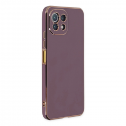 Xiaomi Mi 11 Lite Kılıf Volet Silikon - Mor Xiaomi Mi 11 Lite Kılıf Volet Silikon - Mor