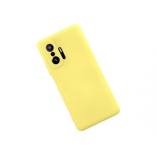 Xiaomi Mi 11t Pro Kılıf Nano İçi Kadife Silikon - Sarı