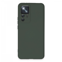 Xiaomi Mi 12t Pro Kılıf Nano İçi Kadife Silikon - Koyu Yeşil Xiaomi Mi 12t Pro Kılıf Nano İçi Kadife Silikon - Koyu Yeşil
