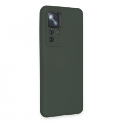 Xiaomi Mi 12t Pro Kılıf Nano İçi Kadife Silikon - Koyu Yeşil Xiaomi Mi 12t Pro Kılıf Nano İçi Kadife Silikon - Koyu Yeşil