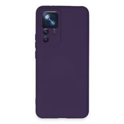 Xiaomi Mi 12t Pro Kılıf Nano İçi Kadife Silikon - Mor Xiaomi Mi 12t Pro Kılıf Nano İçi Kadife Silikon - Mor