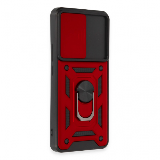 Xiaomi Mi 12t Pro Kılıf Pars Lens Yüzüklü Silikon - Kırmızı