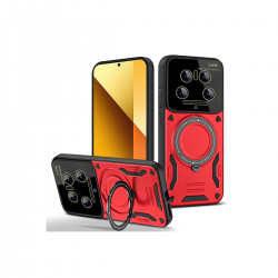 Xiaomi Mi 14 Ultra Kılıf Joy Lens Standlı Kapak - Kırmızı