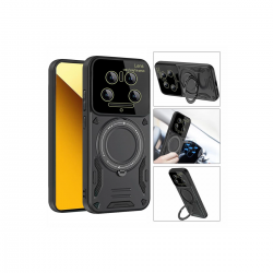 Xiaomi Mi 14 Ultra Kılıf Joy Lens Standlı Kapak - Siyah Xiaomi Mi 14 Ultra Kılıf Joy Lens Standlı Kapak - Siyah