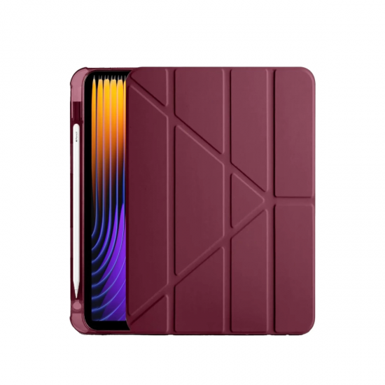 Xiaomi Pad 7 Pro Kılıf Kalemlikli Mars Tablet Kılıfı - Mürdüm