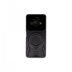 Xiaomi Poco C61 Kılıf Joy Lens Standlı Kapak - Siyah