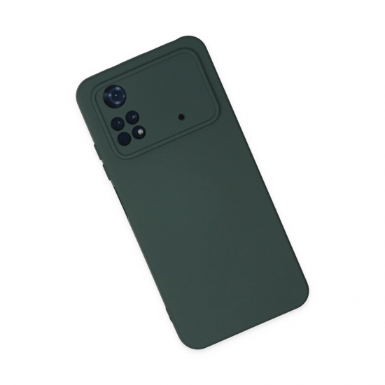 Xiaomi Poco M4 Pro 4g Kılıf Nano İçi Kadife Silikon - Koyu Yeşil