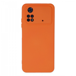 Xiaomi Poco M4 Pro 4g Kılıf Nano İçi Kadife Silikon - Turuncu Xiaomi Poco M4 Pro 4g Kılıf Nano İçi Kadife Silikon - Turuncu