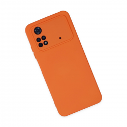 Xiaomi Poco M4 Pro 4g Kılıf Nano İçi Kadife Silikon - Turuncu Xiaomi Poco M4 Pro 4g Kılıf Nano İçi Kadife Silikon - Turuncu