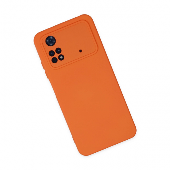 Xiaomi Poco M4 Pro 4g Kılıf Nano İçi Kadife Silikon - Turuncu