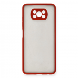 Xiaomi Pocophone X3 Kılıf Montreal Silikon Kapak - Kırmızı Xiaomi Pocophone X3 Kılıf Montreal Silikon Kapak - Kırmızı