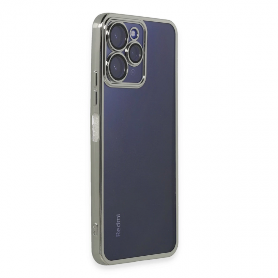 Xiaomi Redmi 12 Kılıf Razer Lensli Silikon - Gümüş