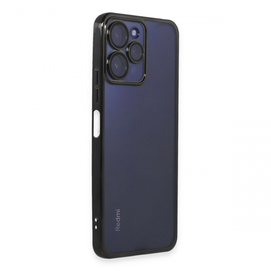 Xiaomi Redmi 12 Kılıf Razer Lensli Silikon - Siyah