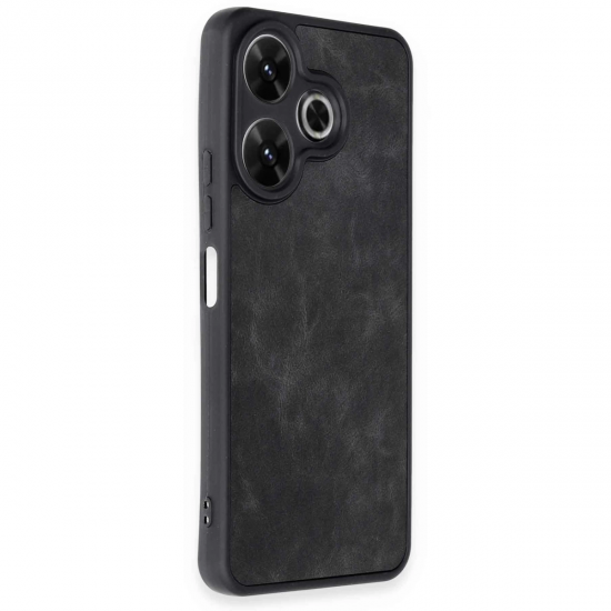 Xiaomi Redmi 13 4g Kılıf Aras Deri Kapak - Siyah