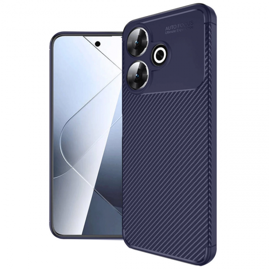 Xiaomi Redmi 13 4g Kılıf Auto Focus Karbon Kapak - Lacivert