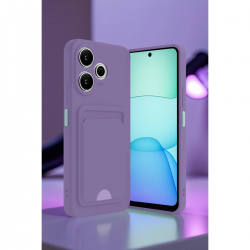 Xiaomi Redmi 13 4g Kılıf Kelvin Kartvizitli Silikon - Lila