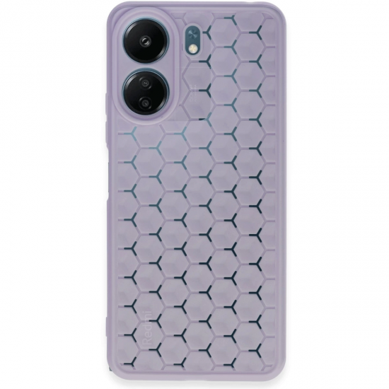 Xiaomi Redmi 13c Kılıf Petek Silikon Kapak - Lila