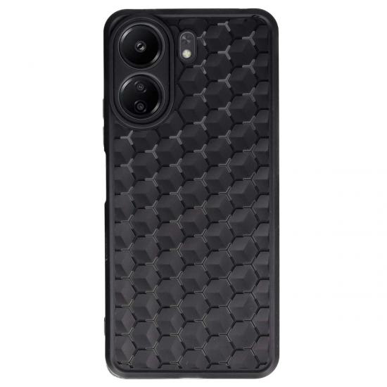 Xiaomi Redmi 13c Kılıf Petek Silikon Kapak - Siyah