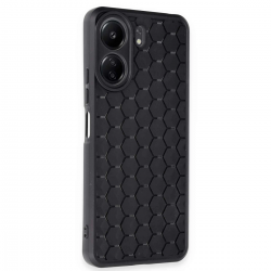 Xiaomi Redmi 13c Kılıf Petek Silikon Kapak - Siyah Xiaomi Redmi 13c Kılıf Petek Silikon Kapak - Siyah