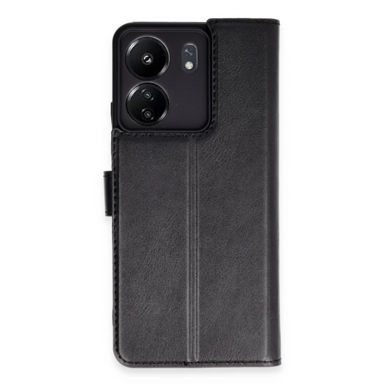 Xiaomi Redmi 13c Kılıf Trend S Plus Kapaklı Kılıf - Siyah