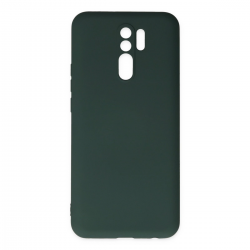 Xiaomi Redmi 9 Kılıf Nano İçi Kadife Silikon - Koyu Yeşil Xiaomi Redmi 9 Kılıf Nano İçi Kadife Silikon - Koyu Yeşil