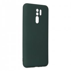 Xiaomi Redmi 9 Kılıf Nano İçi Kadife Silikon - Koyu Yeşil Xiaomi Redmi 9 Kılıf Nano İçi Kadife Silikon - Koyu Yeşil