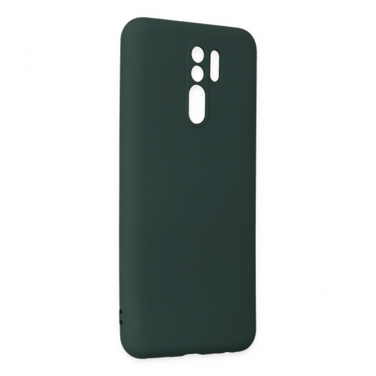 Xiaomi Redmi 9 Kılıf Nano İçi Kadife Silikon - Koyu Yeşil