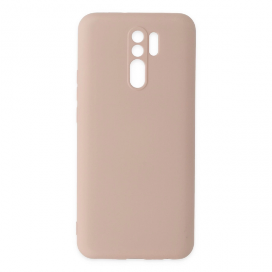 Xiaomi Redmi 9 Kılıf Nano İçi Kadife Silikon - Pudra