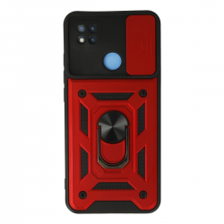 Xiaomi Redmi 9c Kılıf Pars Lens Yüzüklü Silikon - Kırmızı Xiaomi Redmi 9c Kılıf Pars Lens Yüzüklü Silikon - Kırmızı