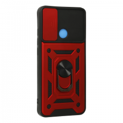 Xiaomi Redmi 9c Kılıf Pars Lens Yüzüklü Silikon - Kırmızı Xiaomi Redmi 9c Kılıf Pars Lens Yüzüklü Silikon - Kırmızı