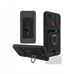 Xiaomi Redmi 9c Kılıf Zuma Kartvizitli Yüzüklü Silikon - Siyah Xiaomi Redmi 9c Kılıf Zuma Kartvizitli Yüzüklü Silikon - Siyah