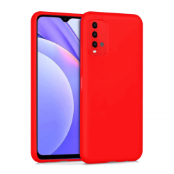 Xiaomi Redmi 9t Kılıf Nano İçi Kadife Silikon - Kırmızı Xiaomi Redmi 9t Kılıf Nano İçi Kadife Silikon - Kırmızı