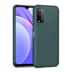 Xiaomi Redmi 9t Kılıf Nano İçi Kadife Silikon - Koyu Yeşil Xiaomi Redmi 9t Kılıf Nano İçi Kadife Silikon - Koyu Yeşil