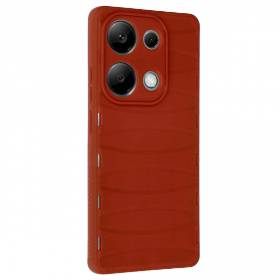 Xiaomi Redmi Note 13 Pro 4g Kılıf Bibercas Silikon Kapak - Kırmızı