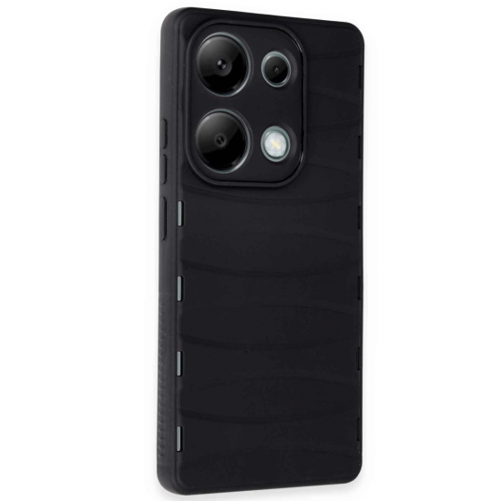 Xiaomi Redmi Note 13 Pro 4g Kılıf Bibercas Silikon Kapak - Siyah