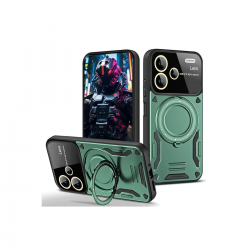 Xiaomi Redmi Note 13 Pro Plus Joy Lens Standlı Kapak - Koyu Yeşil Xiaomi Redmi Note 13 Pro Plus Joy Lens Standlı Kapak - Koyu Yeşil