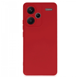 Xiaomi Redmi Note 13 Pro Plus Kılıf Nano İçi Kadife Silikon - Kırmızı
