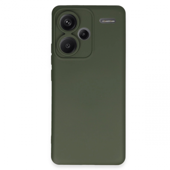 Xiaomi Redmi Note 13 Pro Plus Kılıf Nano İçi Kadife Silikon - Koyu Yeşil