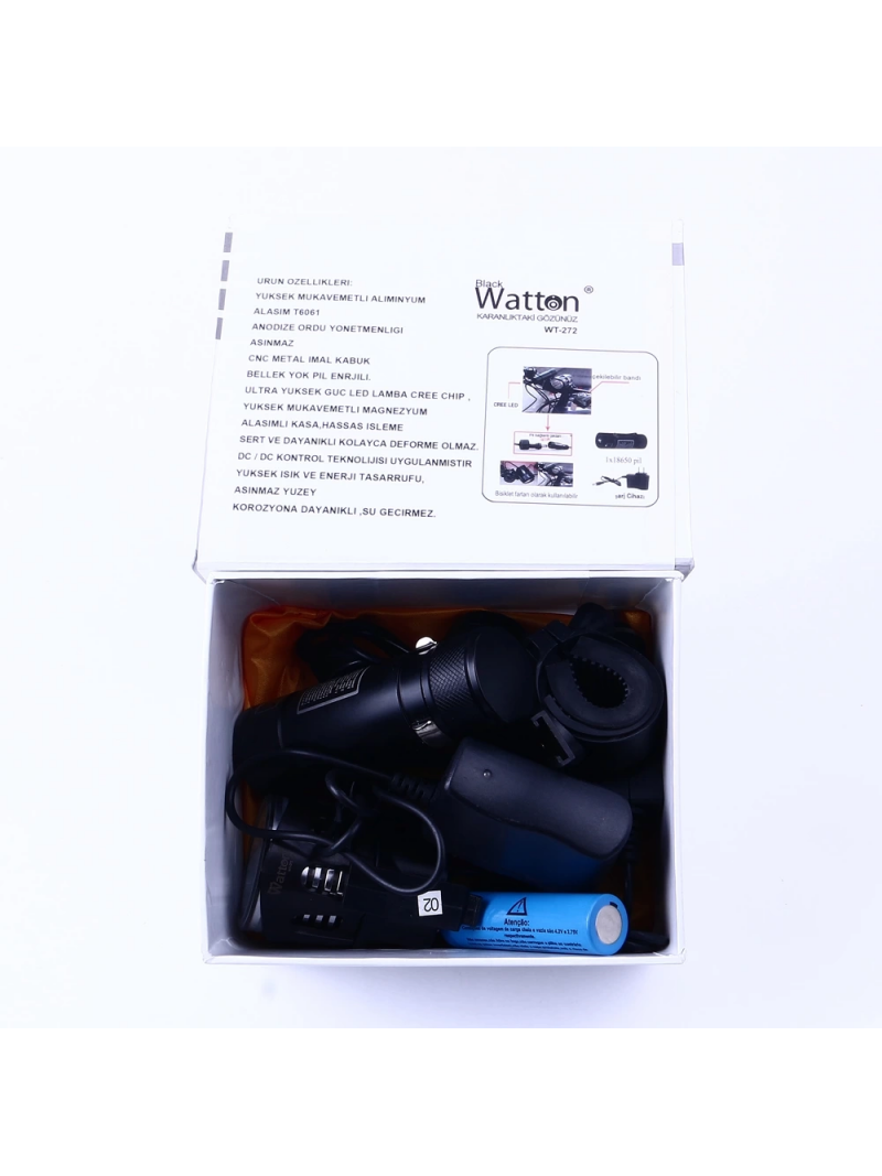 Black Wt-272-profesyonel Bisiklet Lambası