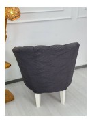 Krokan Kumaş Tekli Midye/Papatya Koltuk Kalıbı Koltuk Örtüsü