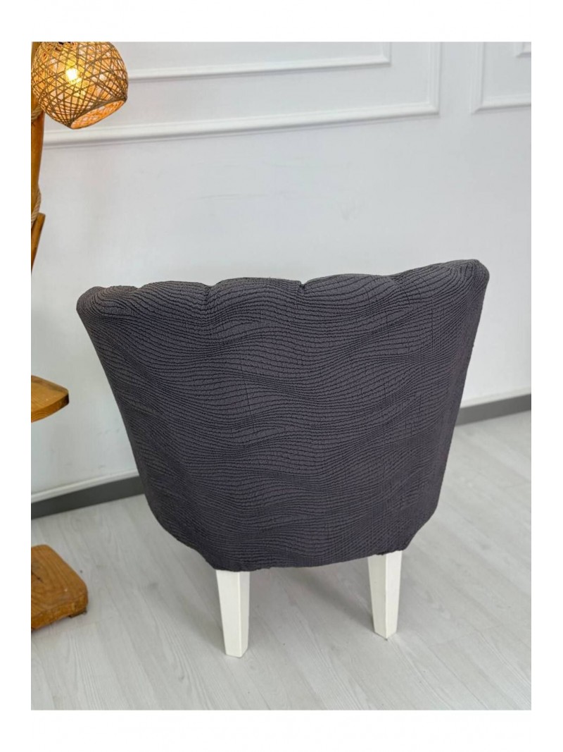 Krokan Kumaş Tekli Midye/Papatya Koltuk Kalıbı Koltuk Örtüsü