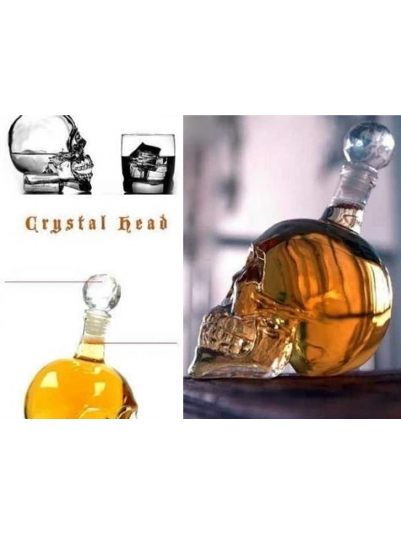 Crystal Head Kuru Kafa Cam Şişe 350 Ml