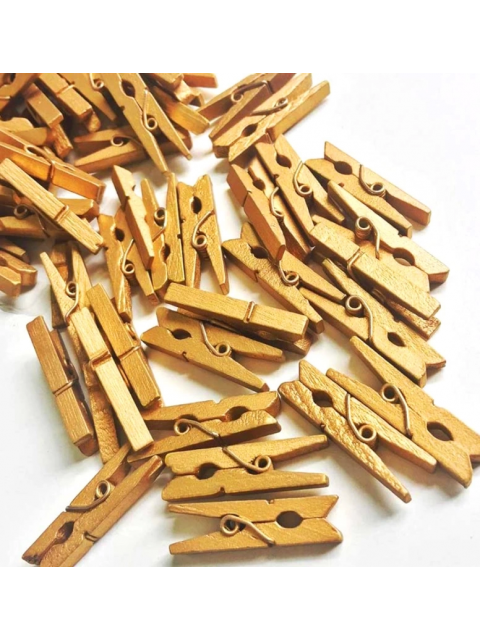100'lü Gold Ahşap Mandal 2.5cm (10'lu Paket-1000 Adet)