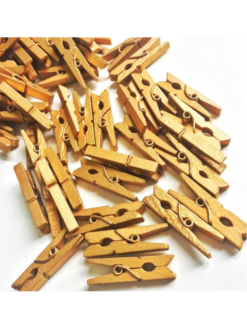 100'lü Gold Ahşap Mandal 2.5cm (10'lu Paket-1000 Adet)